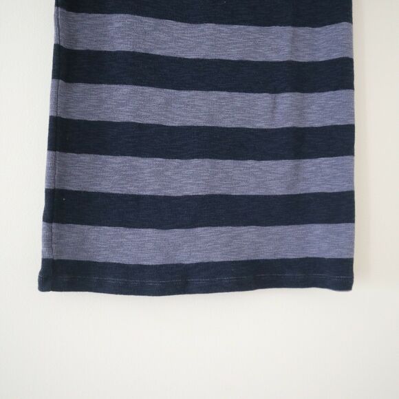 Madewell XXS Musical Tee Wide Rugby Stripe Blue Rib Knit Boatneck Short Sleeve - Picture 4 of 10